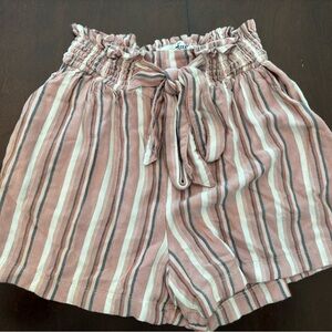 Pink Striped Hollister Co Shorts